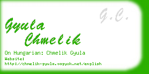 gyula chmelik business card